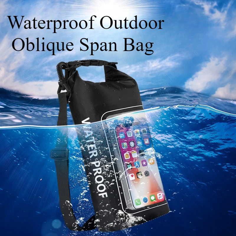 

2-in-1 Mobile Phone Waterproof Crossbody Bags Waterproof Outdoor Oblique Span Bag PVC Swimming Waterproof Bag Outdoor Sports