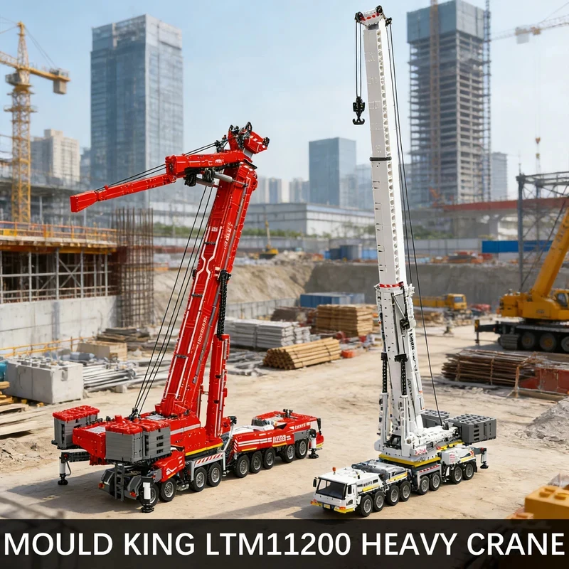 

Конструктор Mould King 17007/17008 LTM 11200, тяжелый кран, технические креативные игрушки-грузовики, наборы MOC, подарок на Рождество