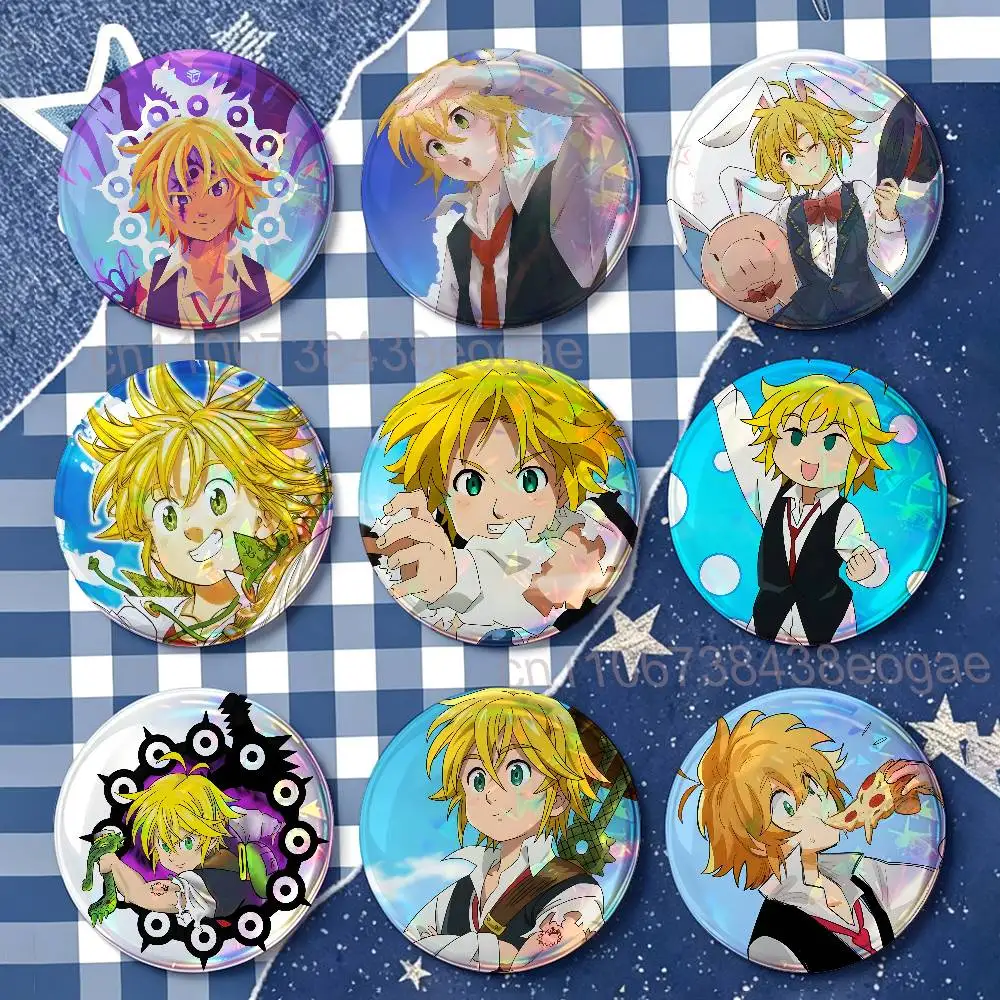 Meliodas T-The Seven Deadly Sins HD Print Badges Pretty Round Display Brooches IP merchandise 32mm 58mm 75mm 44mm 25mm