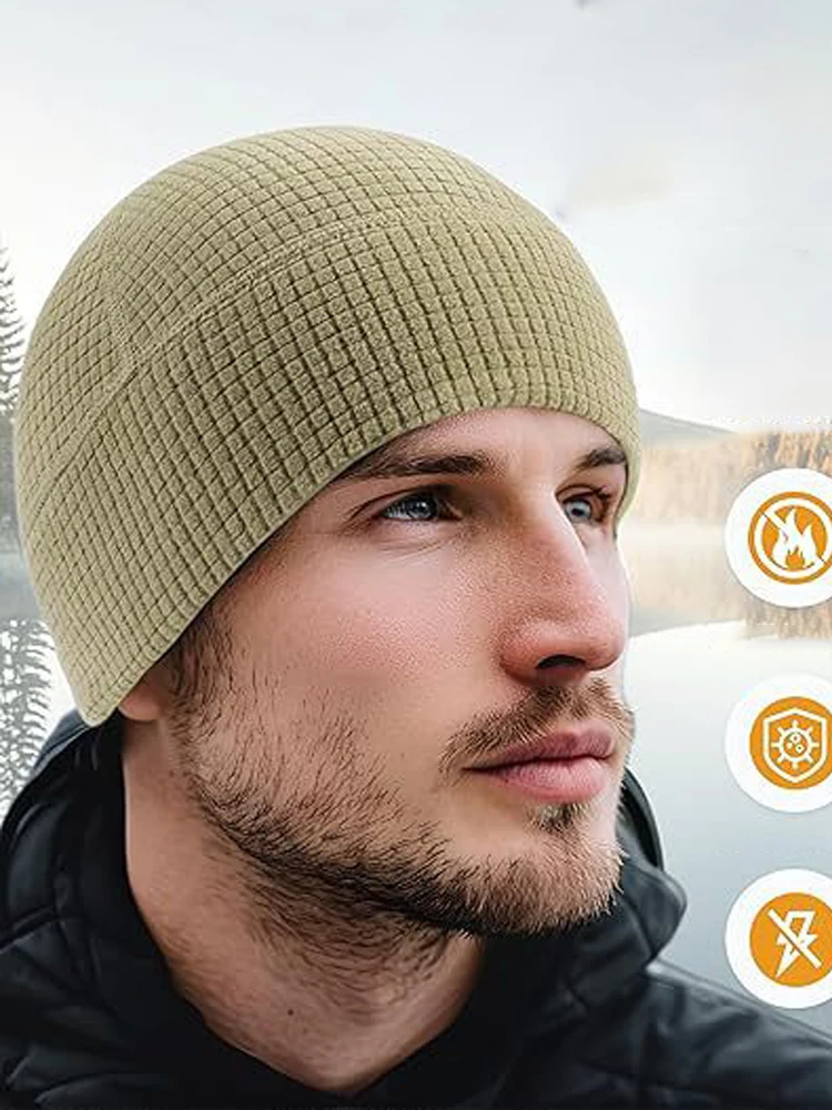 AliExpress QUESHARK Quick Dry Warm Skull Cap Windproof Winter Hat for Running Cycling Skiing Lightweight Thermal Beanie with Mesh Unisex Sports Cap