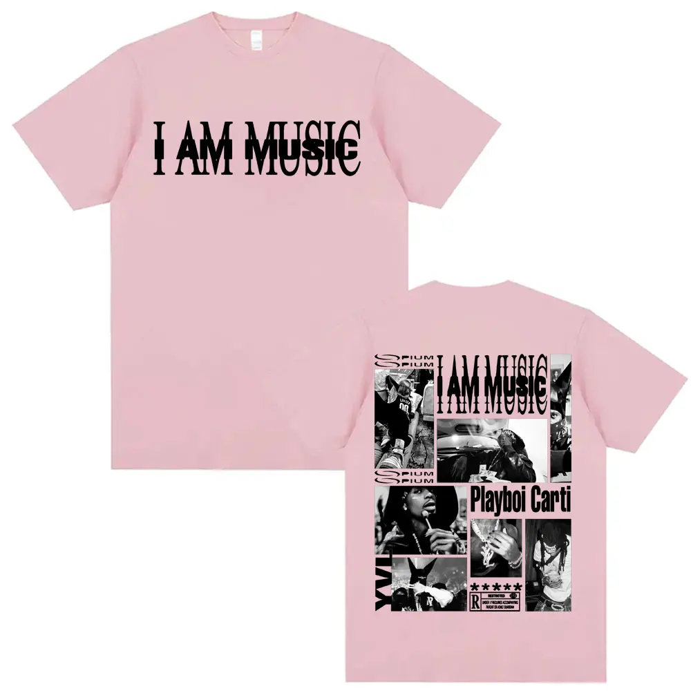 Rapper Playboi Carti I AM MUSIC Album Logo T Shirt Mens Clothing