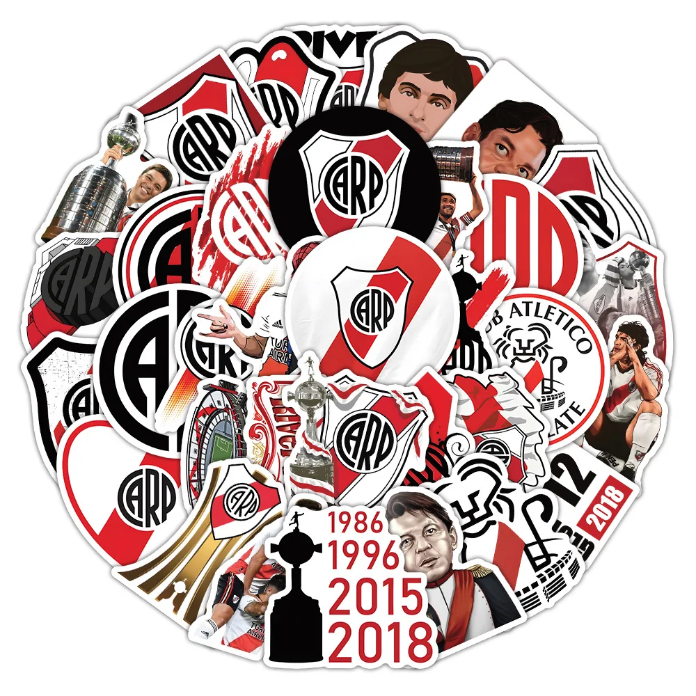 10/50PCS RIVER PLATE Stickers Football Team Cartoon Sticker Funny Sports Graffiti DIY Fans Gift Laptop Guitar Car Bike Kids Toys