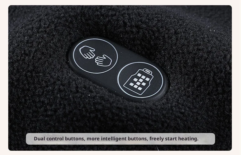 USB-Heizweste für Herren und Damen, elektrische Thermojacke, Polarfleece, Stehkragen, winddicht, reflektierender Reißverschluss, Outdoor-Sport – Detail 23