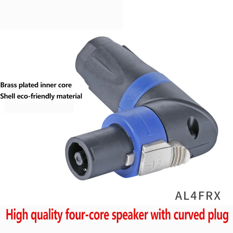 

﻿ AL4FRX 90-Degree Elbow led Powercon Connector 4-Core Audio Microphone Stage Signal Speaker Professional Plug Adapter