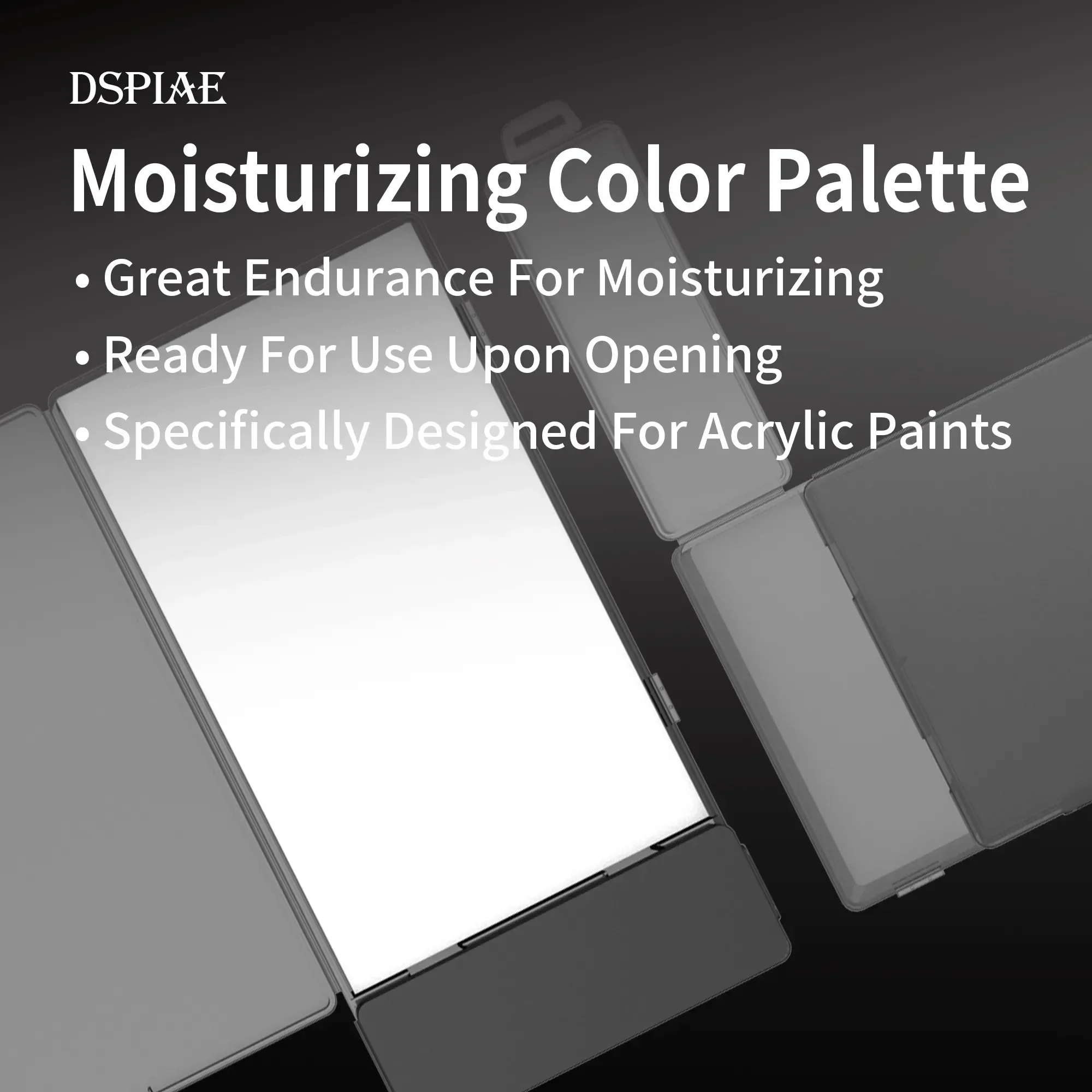 DSPIAE MP Series Moisturizing Color Palette for Water-based Paints Moisture-retaining Palette for Acrylic Paints