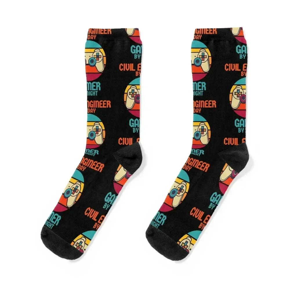 

Civil Engineer Gamer Socks christmass gift golf sport Ladies Socks Men's