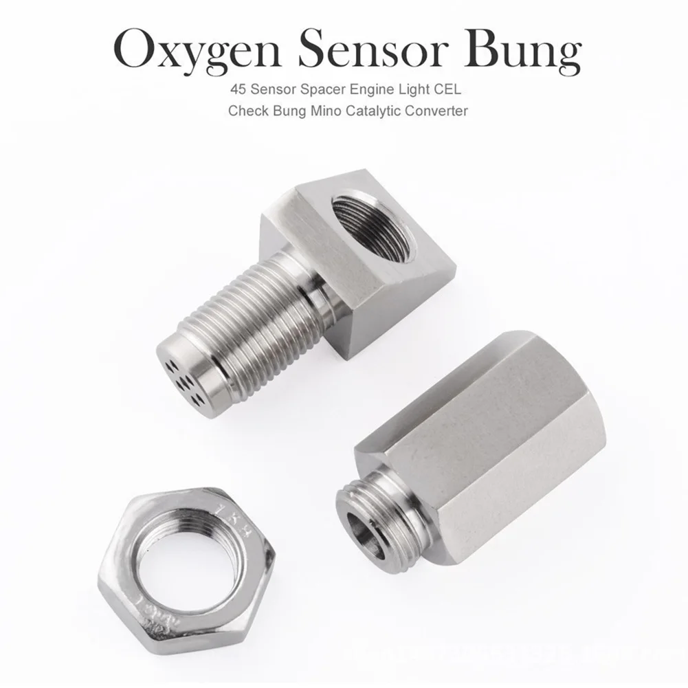 

M18x1.5 O2 Oxygen Sensor Extender 45 Degree Extension Catalytic Converter Oxygen Sensor Spacer O2 Oxygen Sensor Adapter
