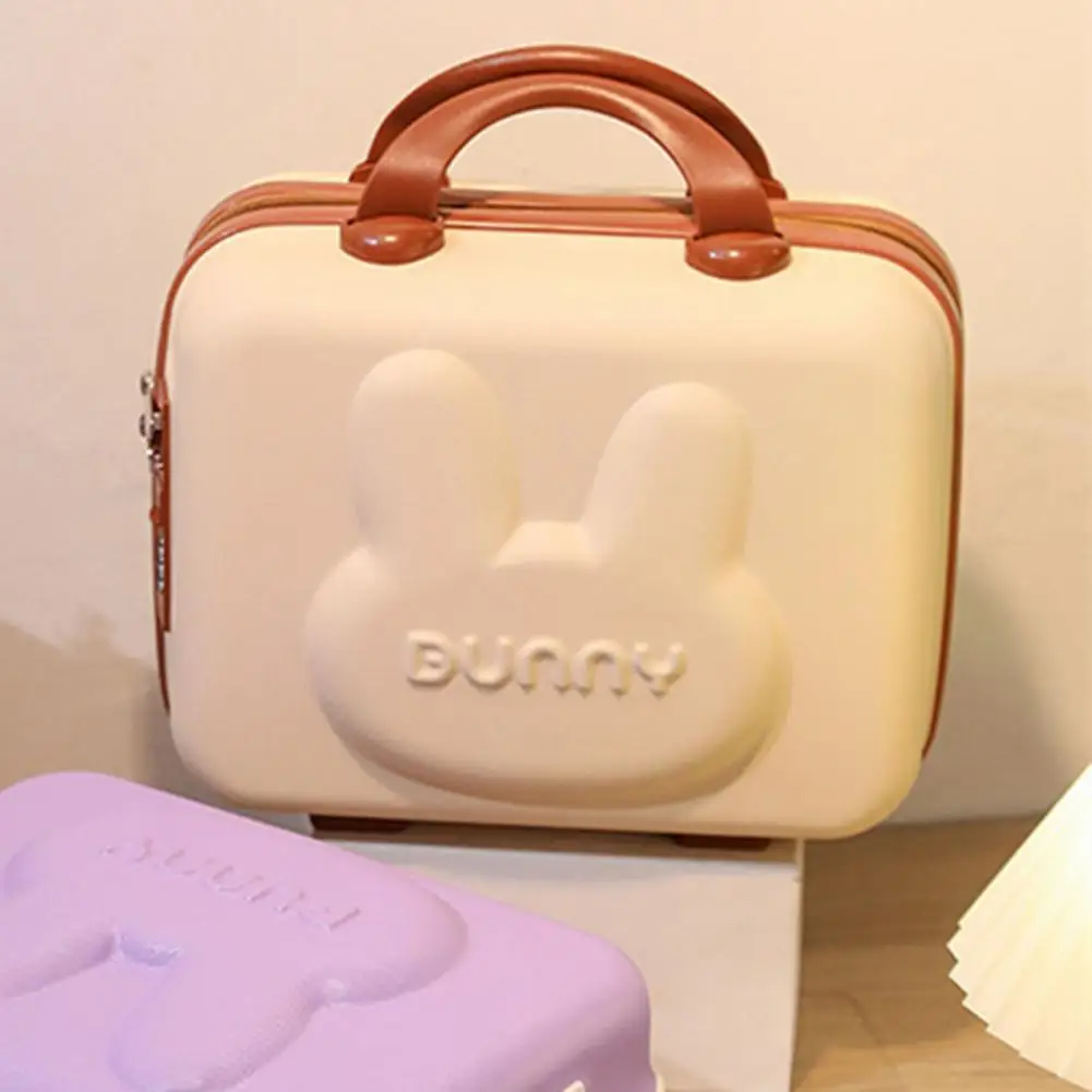 Lazy Bear Cosmetic Case Suitcase Cute Handle Lock Password Mini Luggage Cosmetic Storage Box Travel Toiletry Makeup Code Case