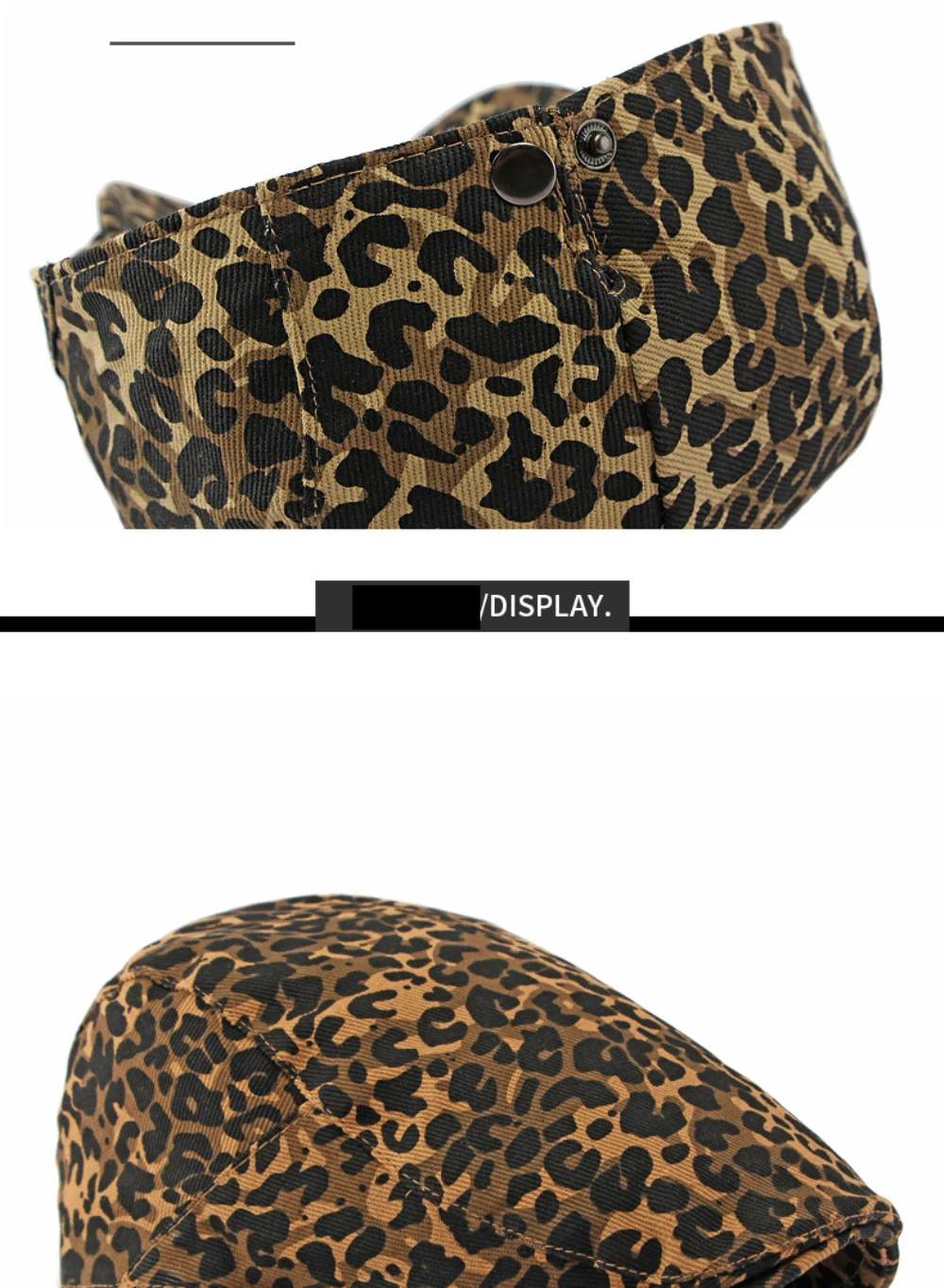 HT5119 Herren- und Damen-Baskenmützen Retro Künstler-Mütze Leopard Ivy Flat Cap Unisex Verstellbare Achteckige Baskenmütze – Detail 14