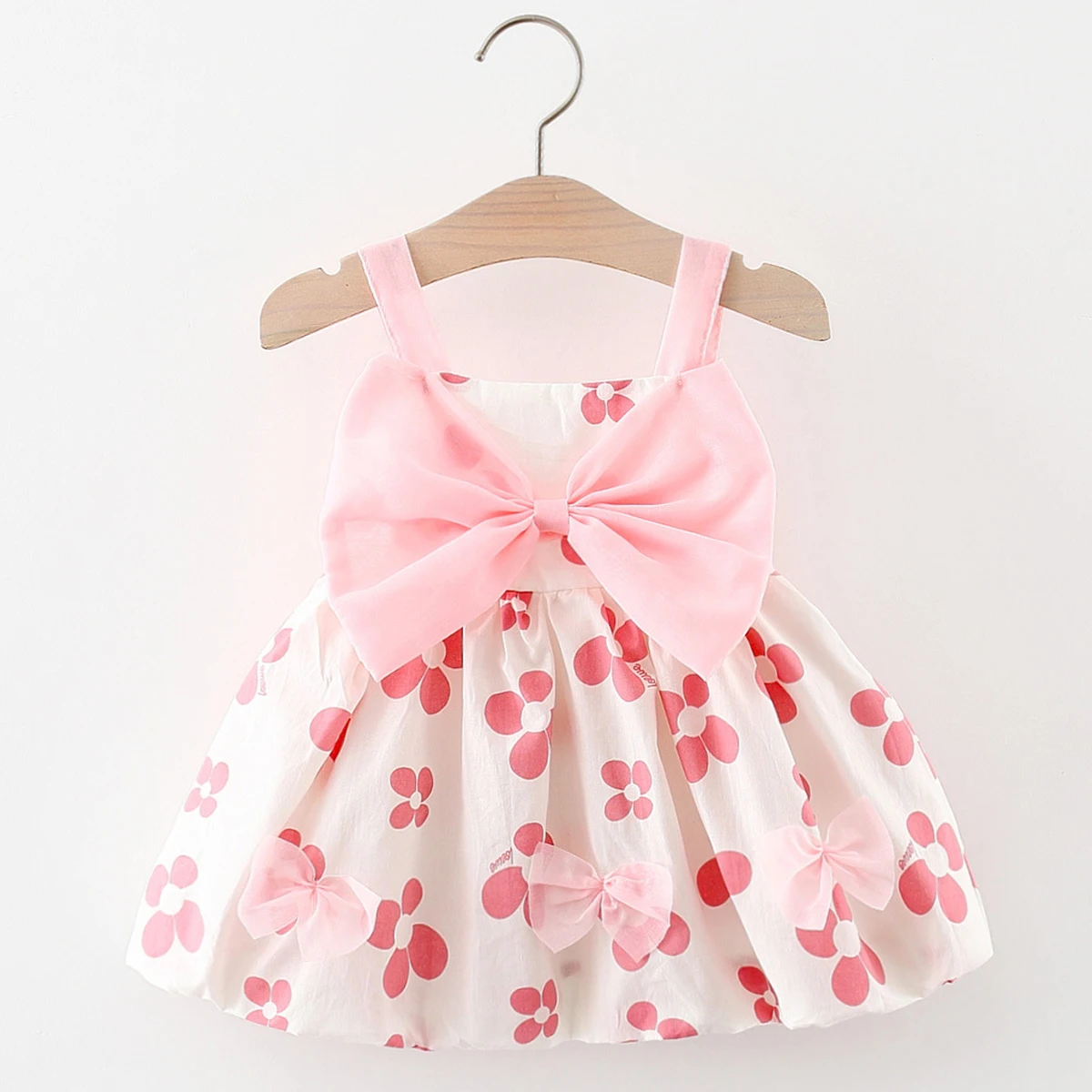 

Summer Baby Girl Dress Straps Bow Princess Dress Flower Print Wedding Costume Fashion Birthday Outfit Kid Toddler Clothes A1110