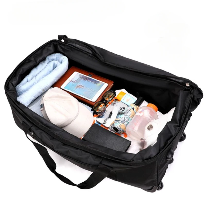 

Чемодан-тележка для ручной клади, дорожная сумка, расширяемая дорожная сумка, вместительная дорожная сумка, рюкзак-тележка