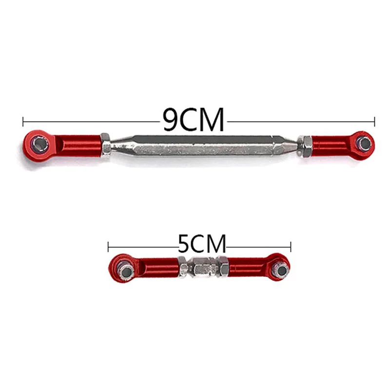 Metal Adjustable Steering Linkage Servo Link Pull Rod Turnbuckle For MN D90 D99 MN-90 FJ-45 1/12 RC Car Crawler