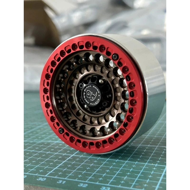 2.2" Rhino Metal Wheel Hub 35mm Width RC Crawler Beadlock Rim for SCX10 TRX4 YIKONG KM RC Crawler Car Upgrade Mod Parts