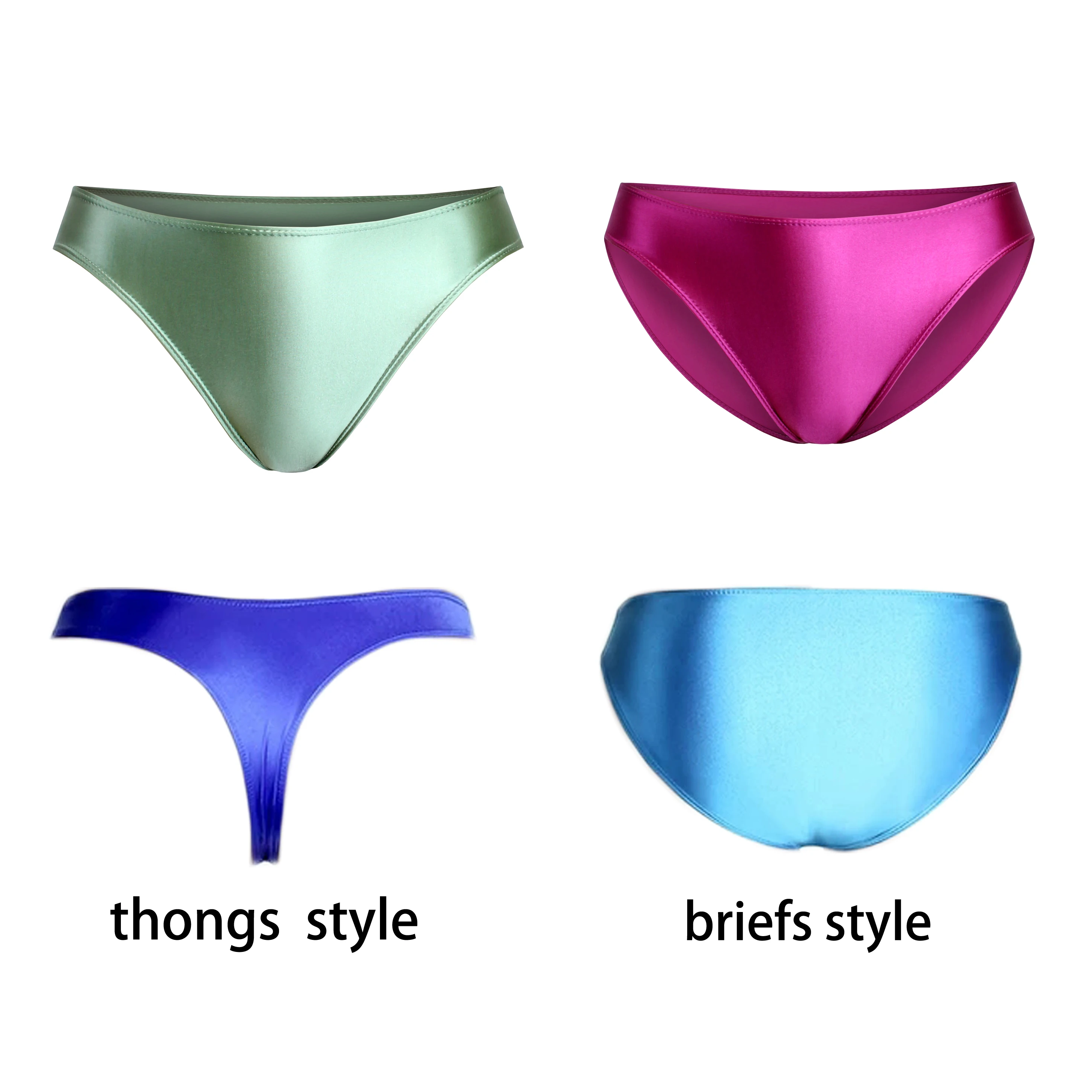 Xckny Satin glänzende Shorts ölige feste glänzende Slips Seiden bikini niedrig taillierte sexy Strumpfhosen können außerhalb glänzender Unterwäsche
