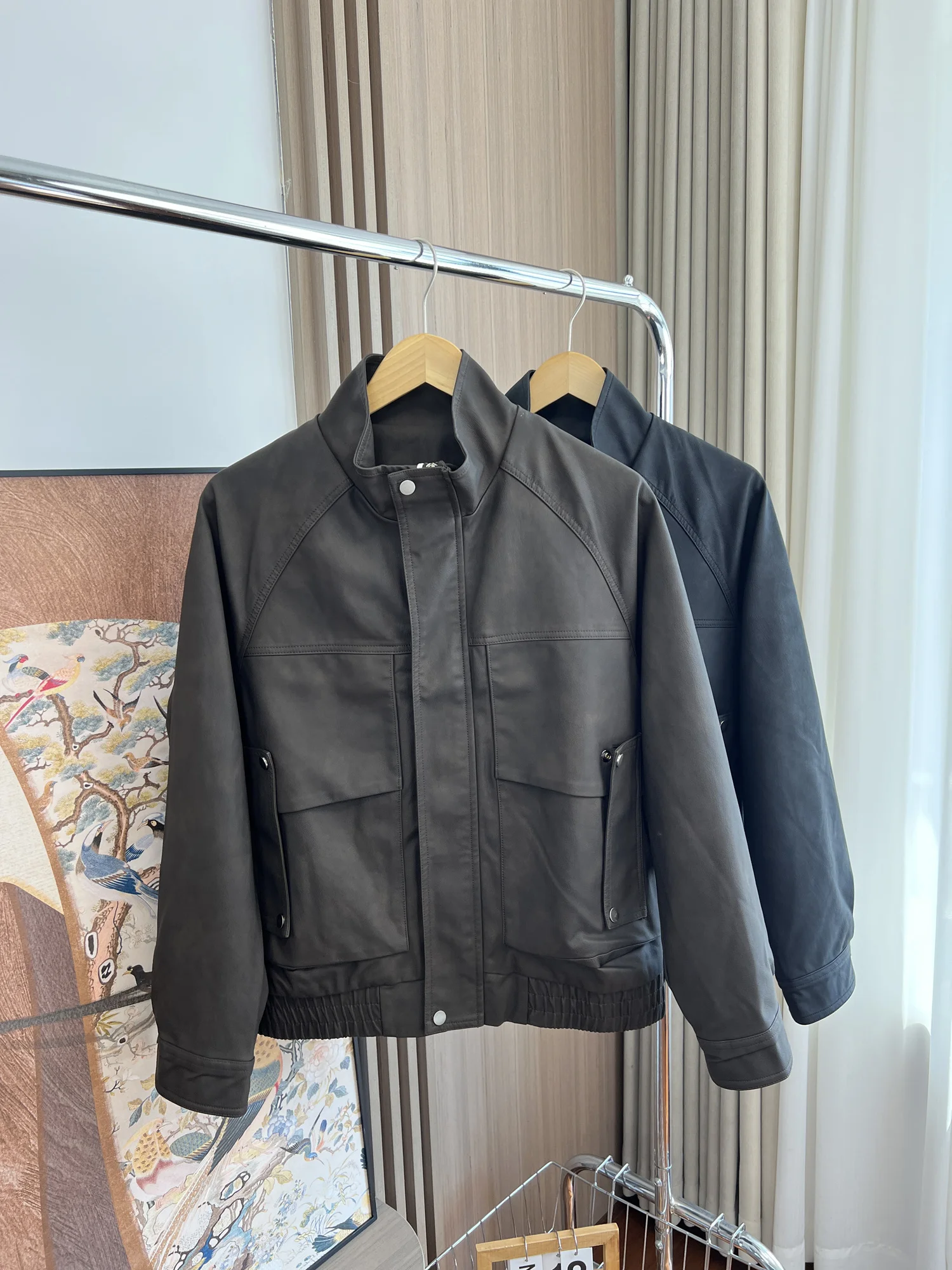 

Матовый винтажный стиль! Текстурированный дизайн! Мужская кожаная куртка в американском мотоциклетном стиле для осени и зимы, рабочая одежда, верхняя одежда