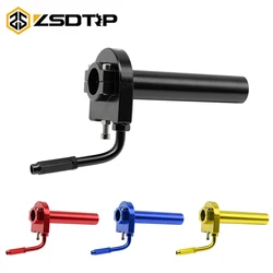 ZSDTRP 22mm Universal CNC Aluminum Accelerator Throttle Twist Grips with adjusting screw Handlebars For Motorcycle Moped Scooter