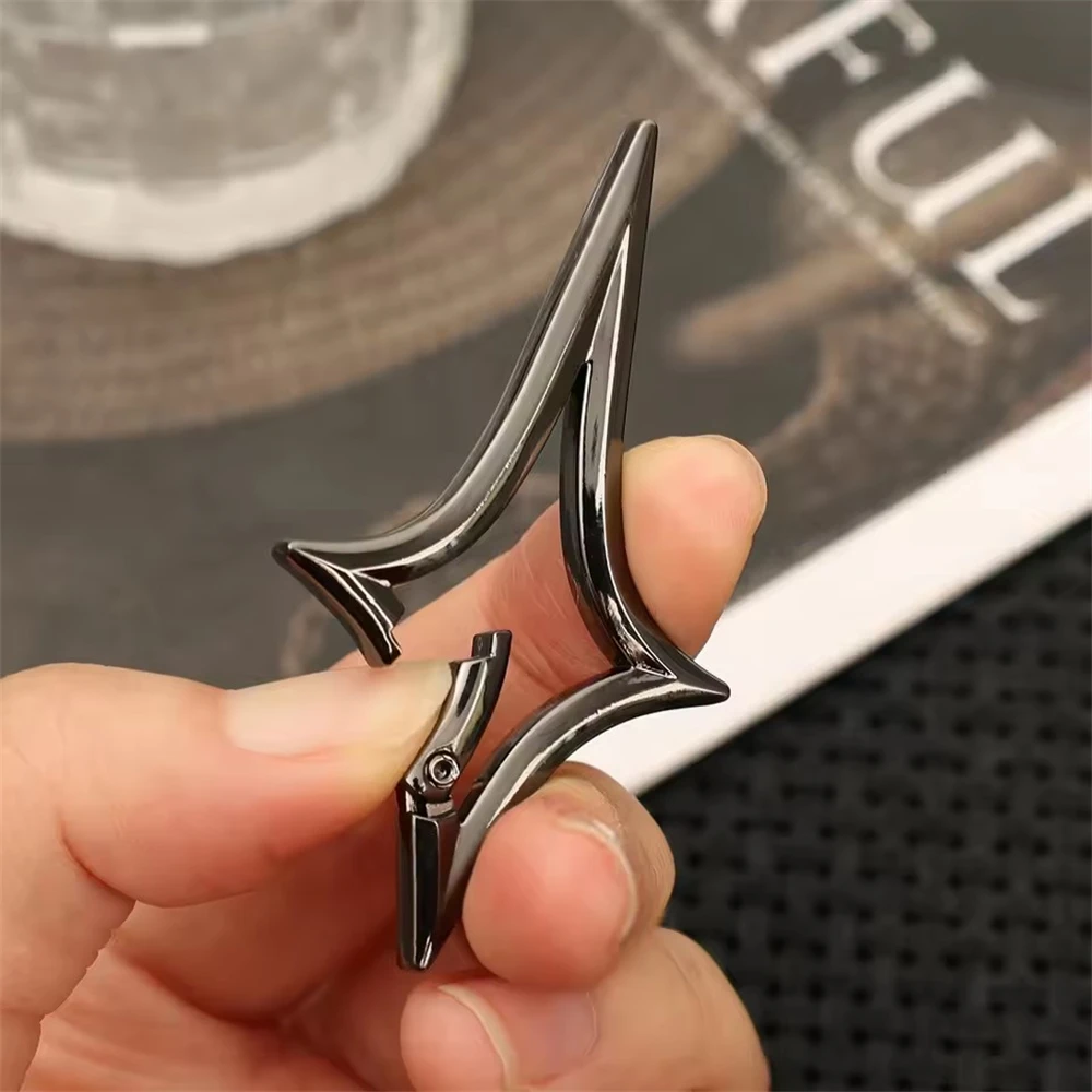 Cross Shaped Star Hook Buckle Keychain