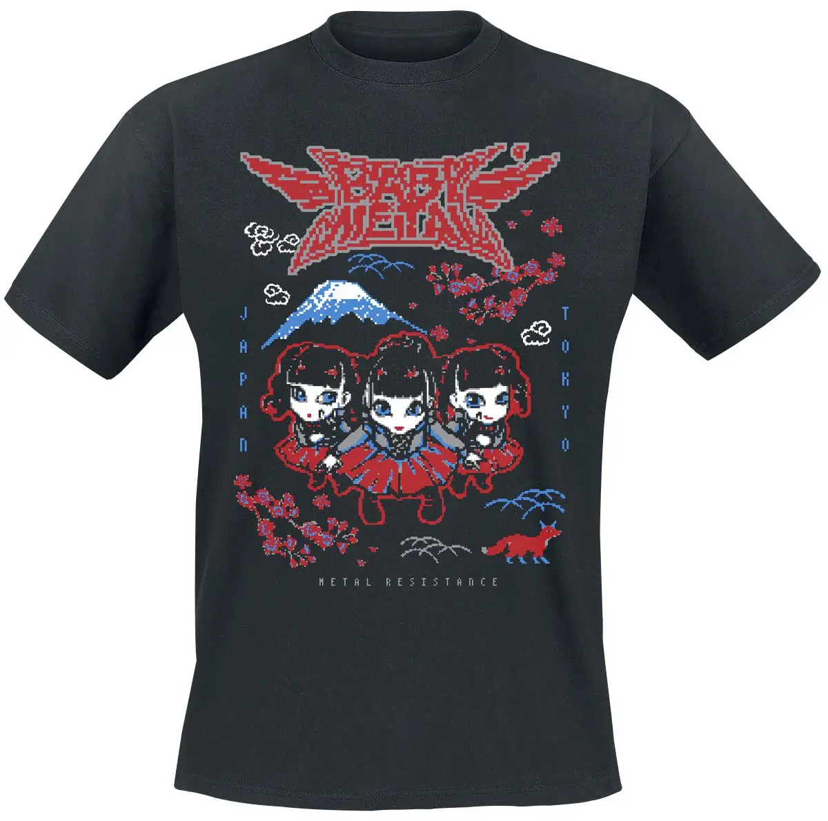 Pixel Tokyo Babymetal  T-Shirt Men Women Vintage Metal Rock Band Graphic Tee 100% Cotton Summer Streetwear Top