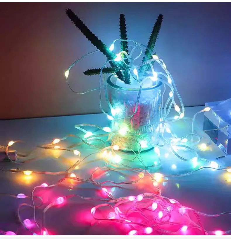 Smart APP Bluetooth RGB LED Garland Fairy Lights USB Plug Multicolor String Lamp for Christmas Wedding Indoor Garden Party Decor
