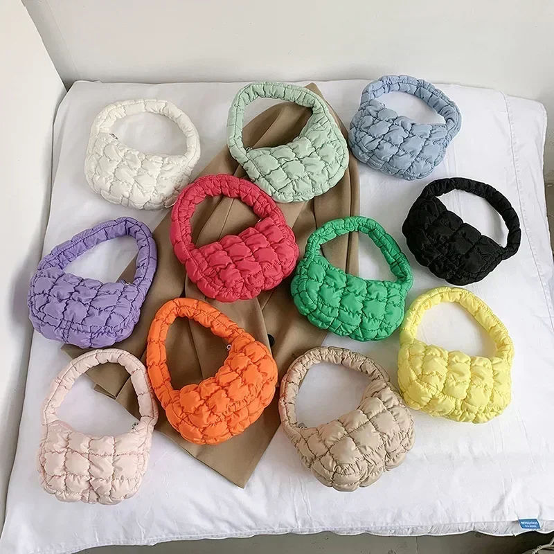 Fashion Quilted Shoulder Bags for Women Handbag Mini Cloud Pleated Bags Puffer Dumpling Bag Luxury Tote Bags bolsa feminina