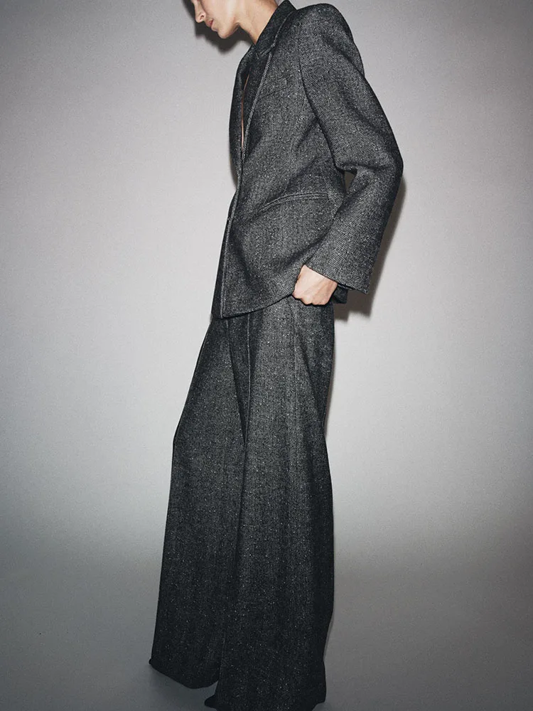 

New 2025 Women's Winter Suit Jaet Ethnic Stage Costume Mid-Waist Pants Traditional Chinese Faion Ladies' Premium Clothing