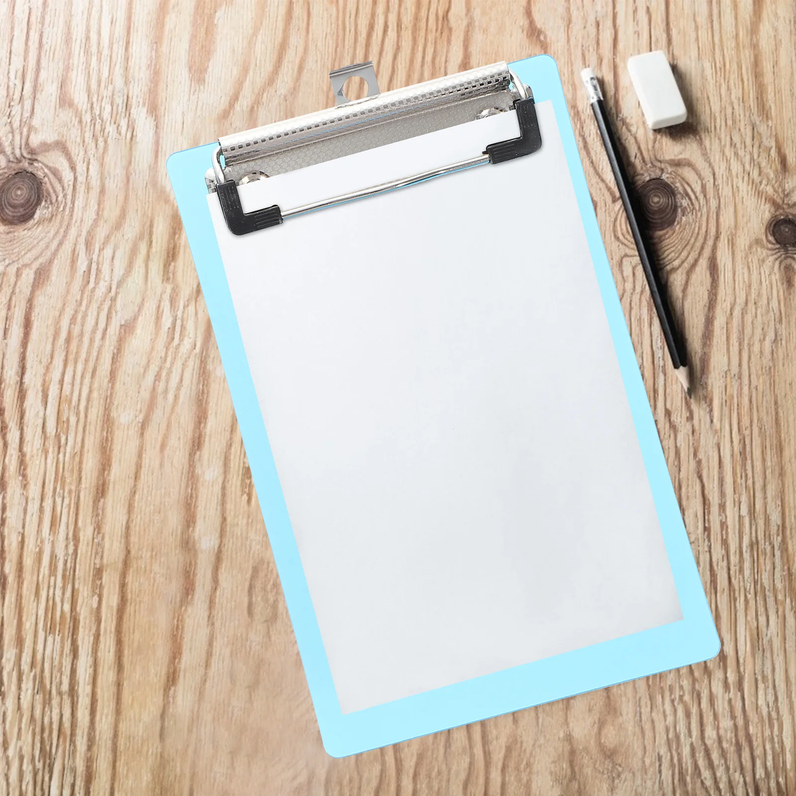 

6pcs Colorful Pad Board Plastic Wrap Edge Clipboard Lightweight A4 Paper Holder For Teachers Profile Clipboard Clip