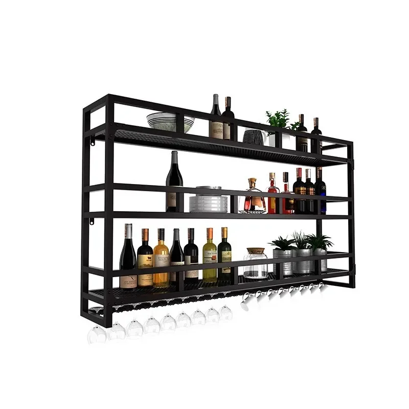 Estante de pared para vino, armario de almacenamiento Simple, organizador de cafetería, muebles de vidrio, estantes, vinagre, entrada, armario esquinero, botella