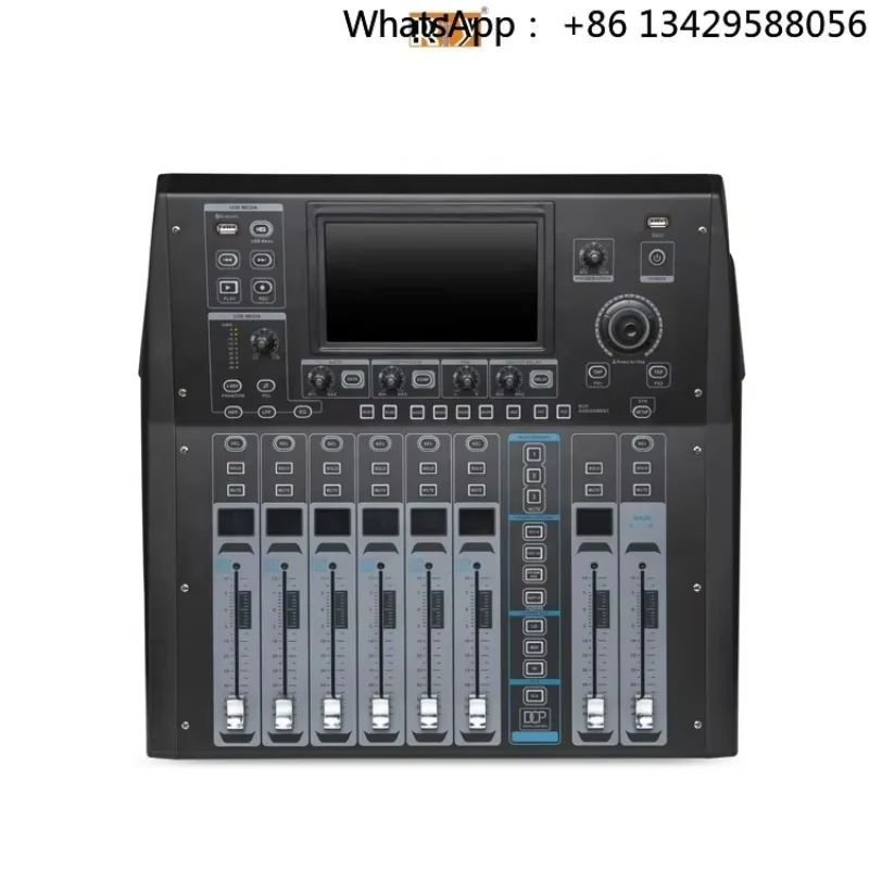 MD-18 Professional Audio Digital Mixer Mixing Console Mini Sound Mixer Console with MP3 USB Surround Sound 48V