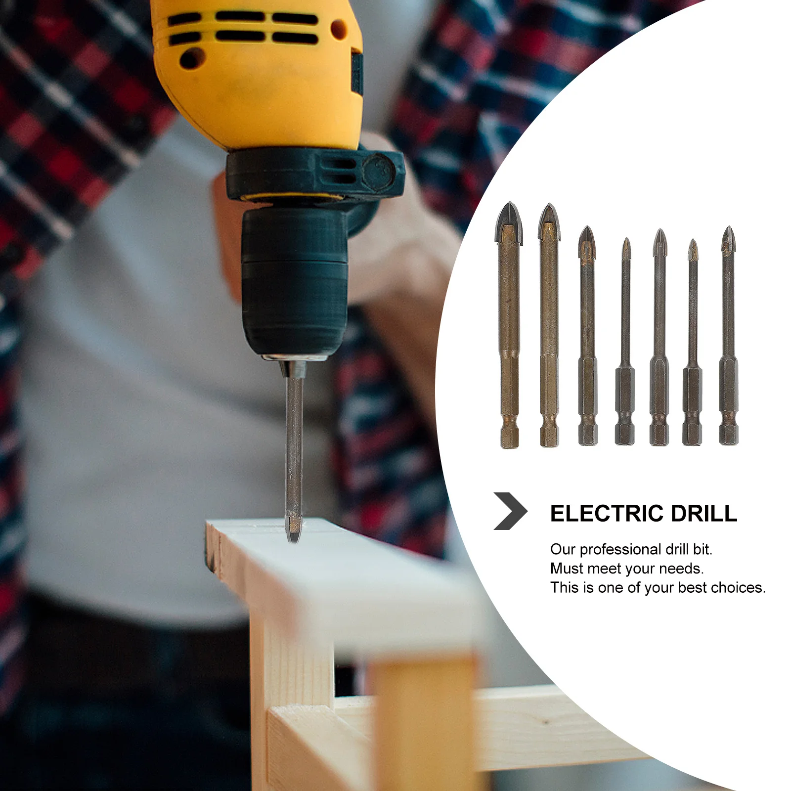 7Pcs Tile Hole Openers Practical Drills Ceramic Glass Marble Concrete Drilling Supplies Precision Production Practical Drills