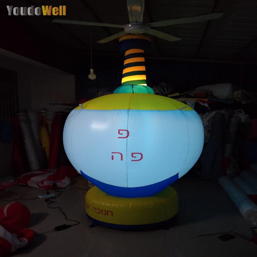 Giant Blue And Yellow Lamp Oil Bottle Model Replica For Advertising And Party Event Display Decoration