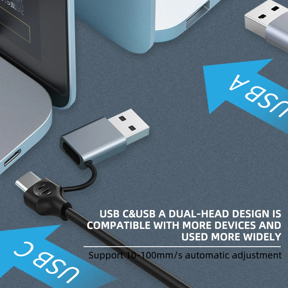 휴대용 듀얼 인터페이스 USB 3.0 유선 네트워크 카드 커넥터, C타입 to RJ45 랜, 맥북 노트북 태블릿용, 100 Mbps, 1000Mbps