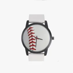 Reloj de pulsera de cuarzo para mujer, diseño de béisbol y Softball, línea roja, moda, estilo de ocio, regalo, adorno de recuerdo, Festival