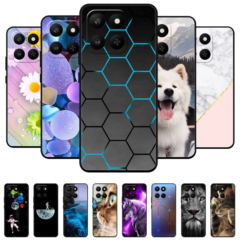 

For Honor X7D HonorX7D Case Slim Soft TPU Black Matte Fashion Lovely Phone Case For Honor 400 Smart 5G Cover Protective Shells