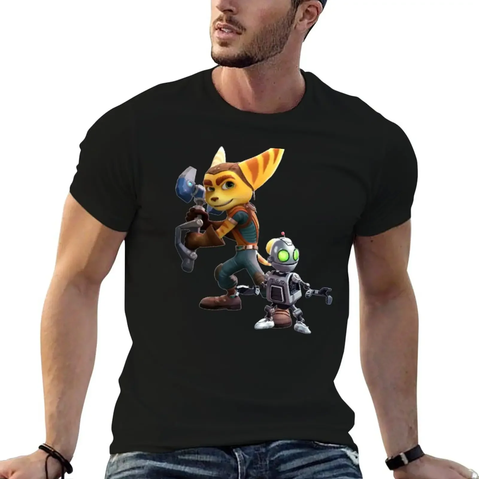 Ratchet & Clank T-Shirt customs man clothes men t shirts high quality