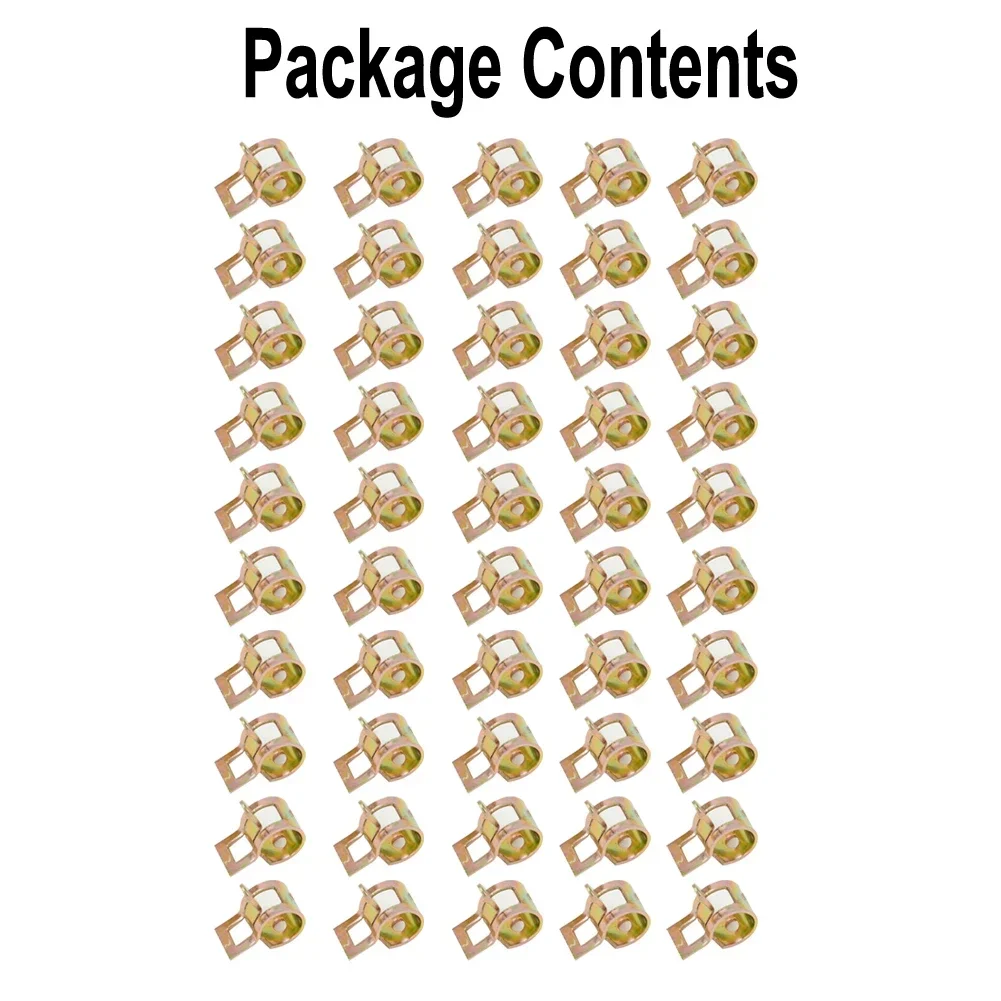 

Fuel Spring Clip for Silicone Rubber Hose Clamp Reliable High Quality 50Pcs 6mm Silicone Vacuum Hose Hose Pipe Perfect