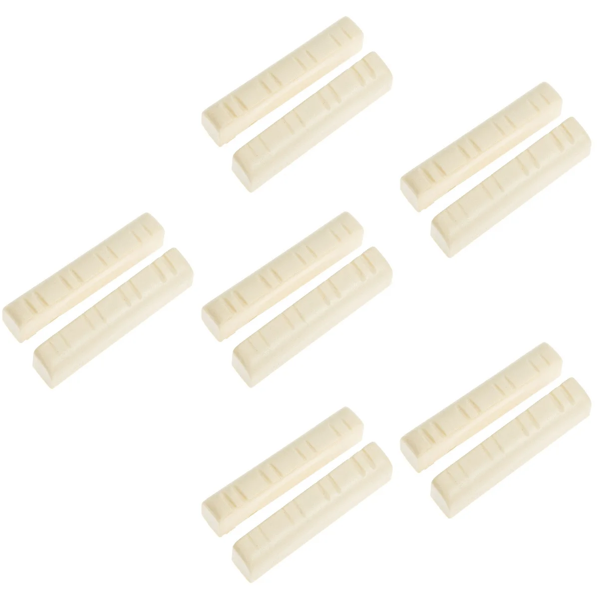 

6pcs Set of 6 Mandolin Slotted Nut Replacement Bridge ABS Upper Instrument Accessories