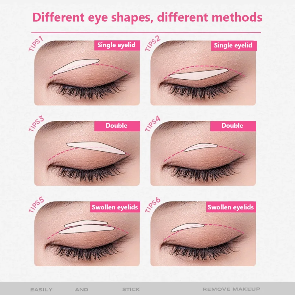 ROCK SWEET 240 Pezzi Adesivo Per Doppia Palpebra Impermeabile Miscela Invisibile Traspirante Nastro Per Doppia Palpebra Naturale Traceless