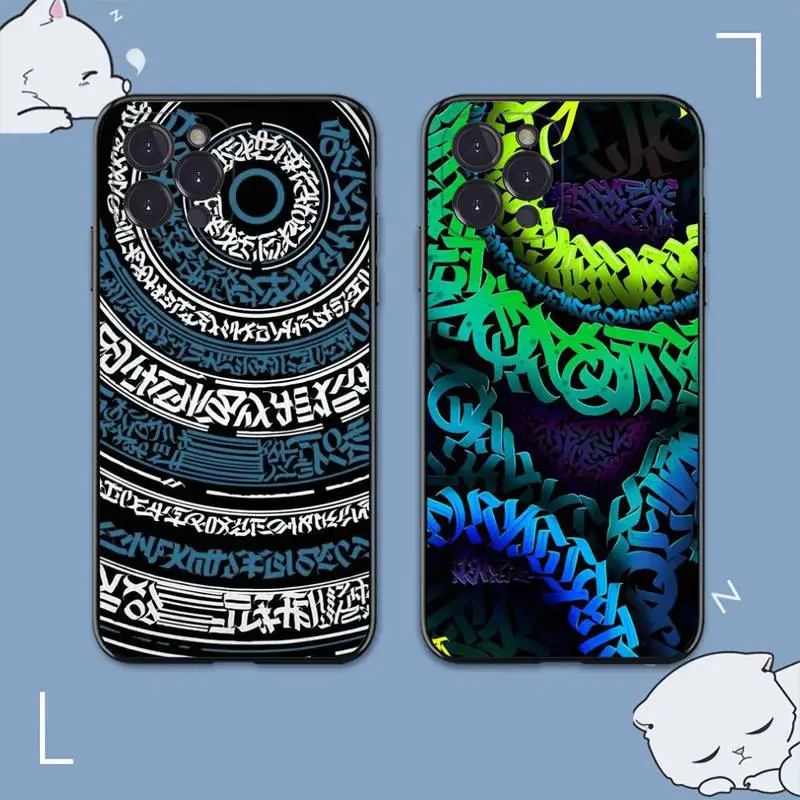 

Pokras Lampas Art Graffiti Phone Case For iPhone 13 Pro MAX 14 11 12 Mini X XS XR 6 7 8 Plus SE 2020 Soft TPU Cover