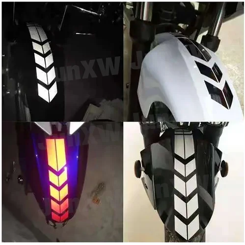 Imagen 2 del producto Pegatinas universales de raya de flecha para coche y motocicleta, accesorios, pasta para guardabarros, calcomanías reflectantes impermeables a prueba de aceite, Kits de carrocería