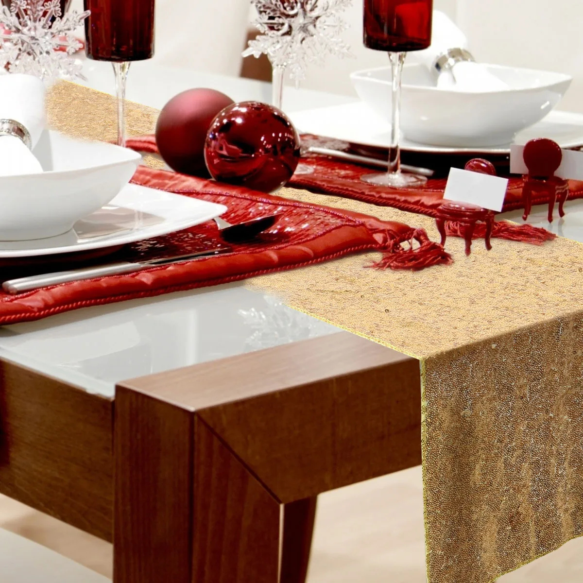 

30x180cm Gold Sequin Table Runner Glitter Wedding Party Decoration Elegant Tablecloth for Baby Shower Events