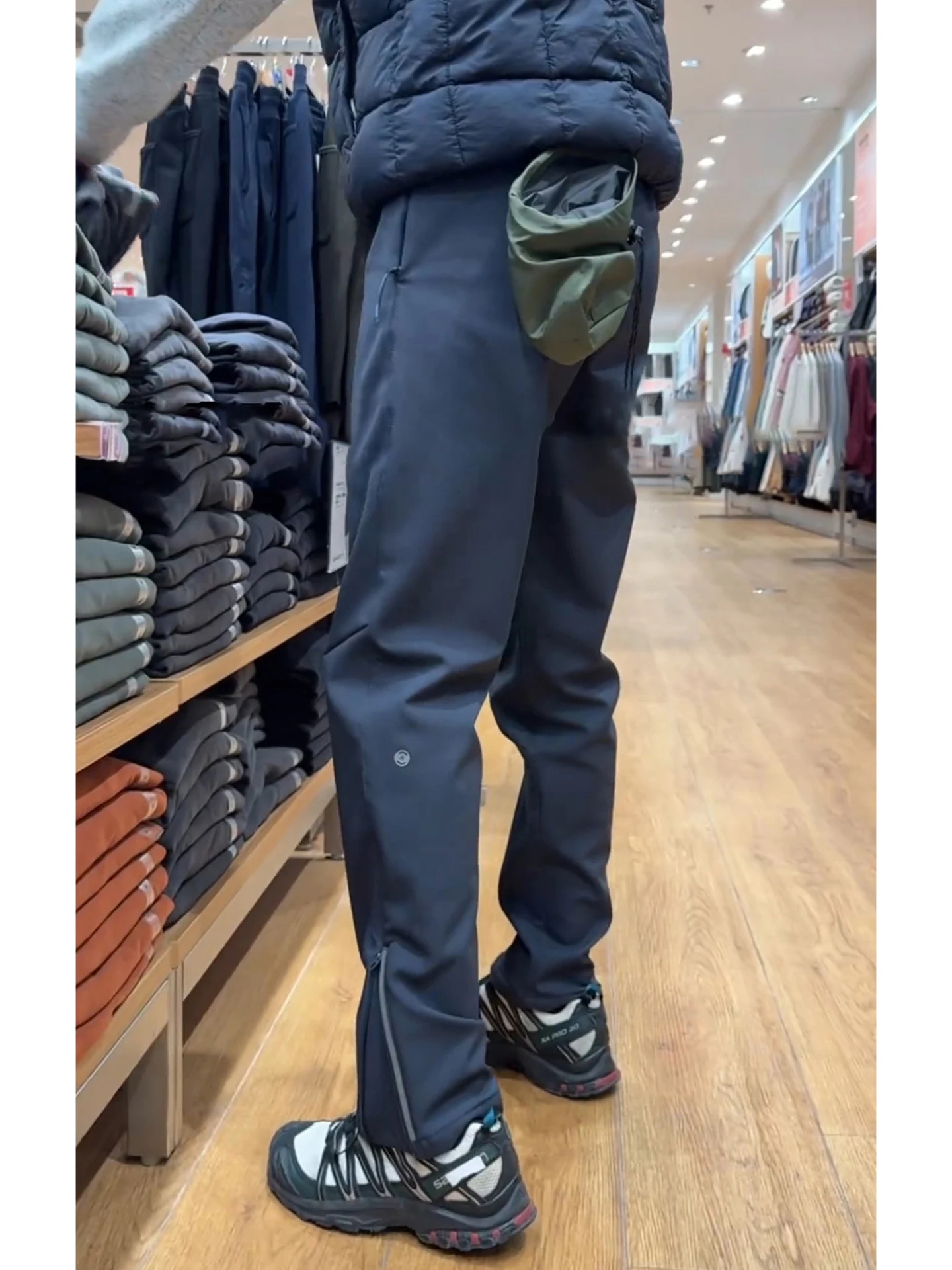 

ay Blue Soft ell Men's Autumn Winter Workwear Pants Outdoor Hiking Mountain Climbing Trousers Slim Fit Functional Sle