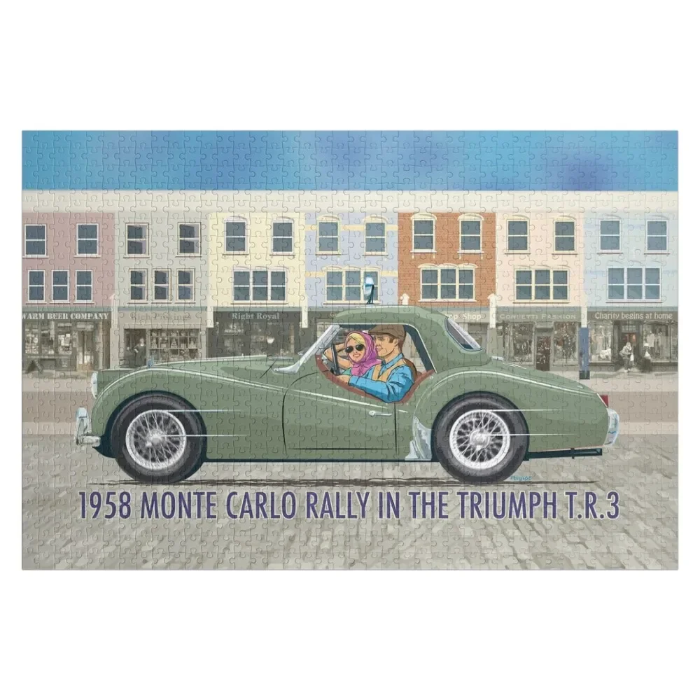 Apple Green TR3a prepared for the Monte Carlo Rally Jigsaw Puzzle Personalized Baby Toy Works Of Art Puzzle