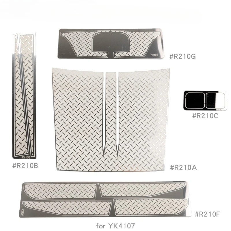 1 ชิ้นโลหะแผ่นลื่นชิ้นส่วนตกแต่งสําหรับ 1/10 RC Crawler รถ Traxxas YK4107 อุปกรณ์เสริม