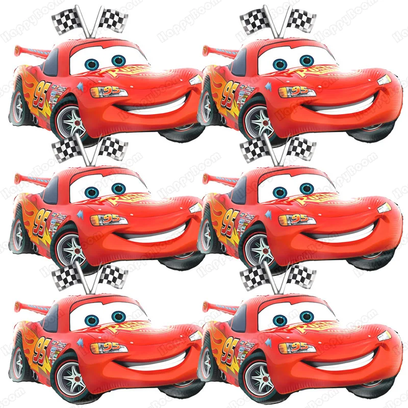Auto's Ballonnen Bliksem Auto Feestdecoratie Gelukkige Verjaardag Banner Verjaardagsfeestje Decoraties Benodigdheden Feestfoto Prop