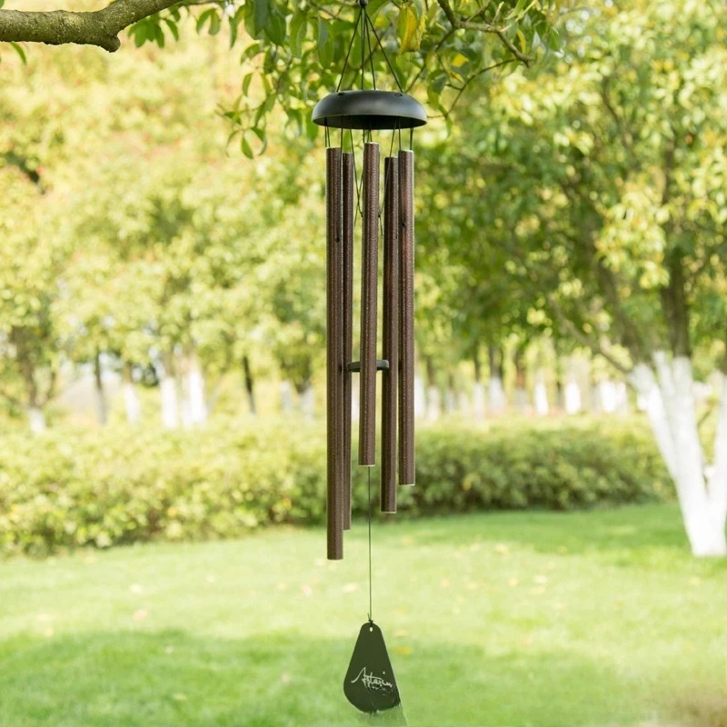 Japanese Style Garden Wind Chime Handcrafted Aluminum Tube Wind Bell Outdoor Hanging Decor Zen Patio Ornament Relaxing Yard