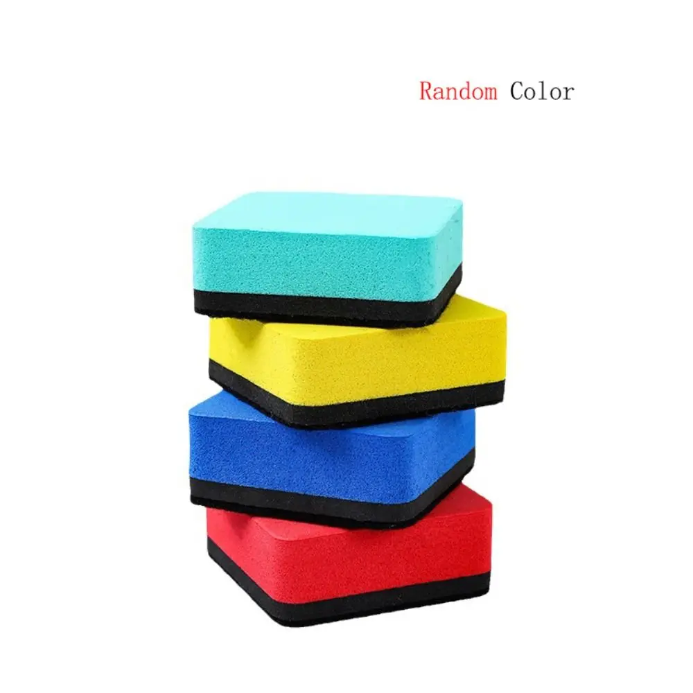 

2pcs Durable Magnetic Whiteboard Eraser Square Dual -color Chalkboard Cleansers EVA Felt Marker Cleaner Meeting Room