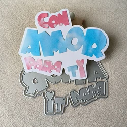 New love for you metal cutting die mould scrapbook decoration embossed photo album decoration card making DIY handicrafts