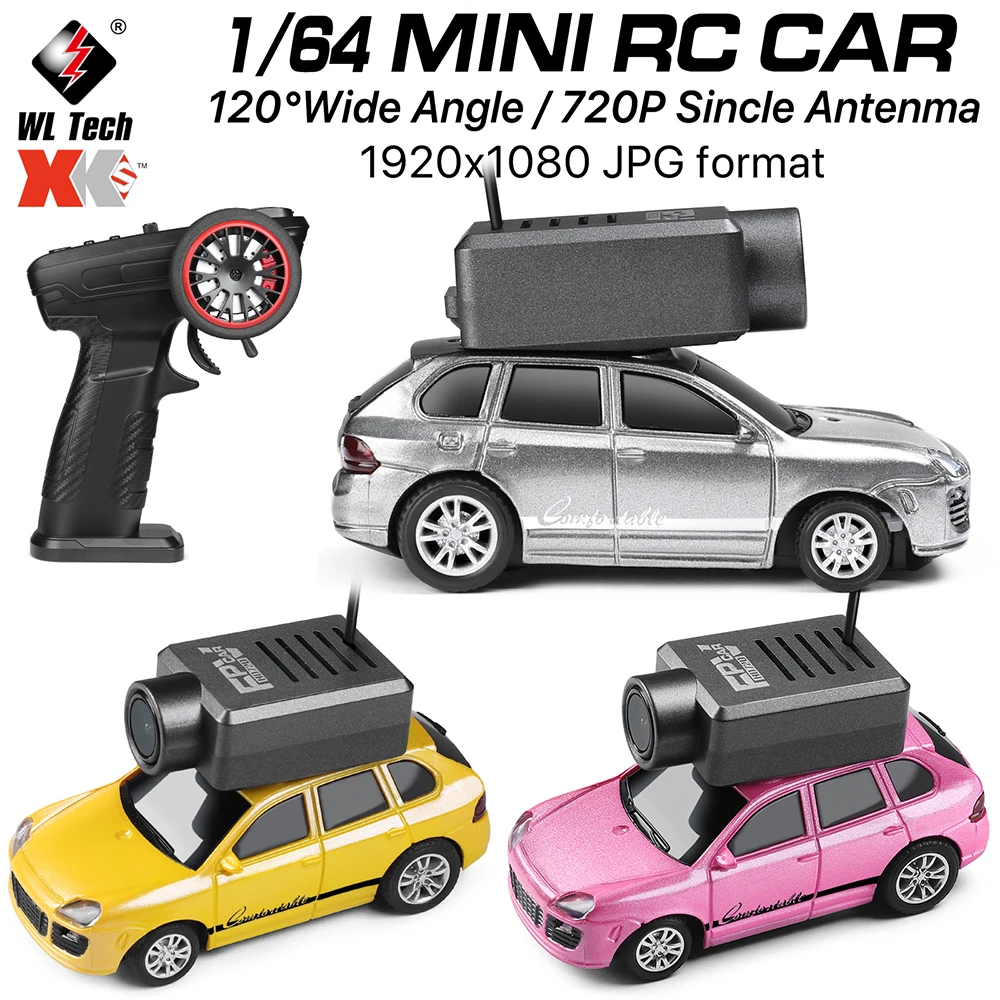 New WLtoys RC Cars 1:64 Mini  6401 HD Camera APP Control RC Off-road Mini Car