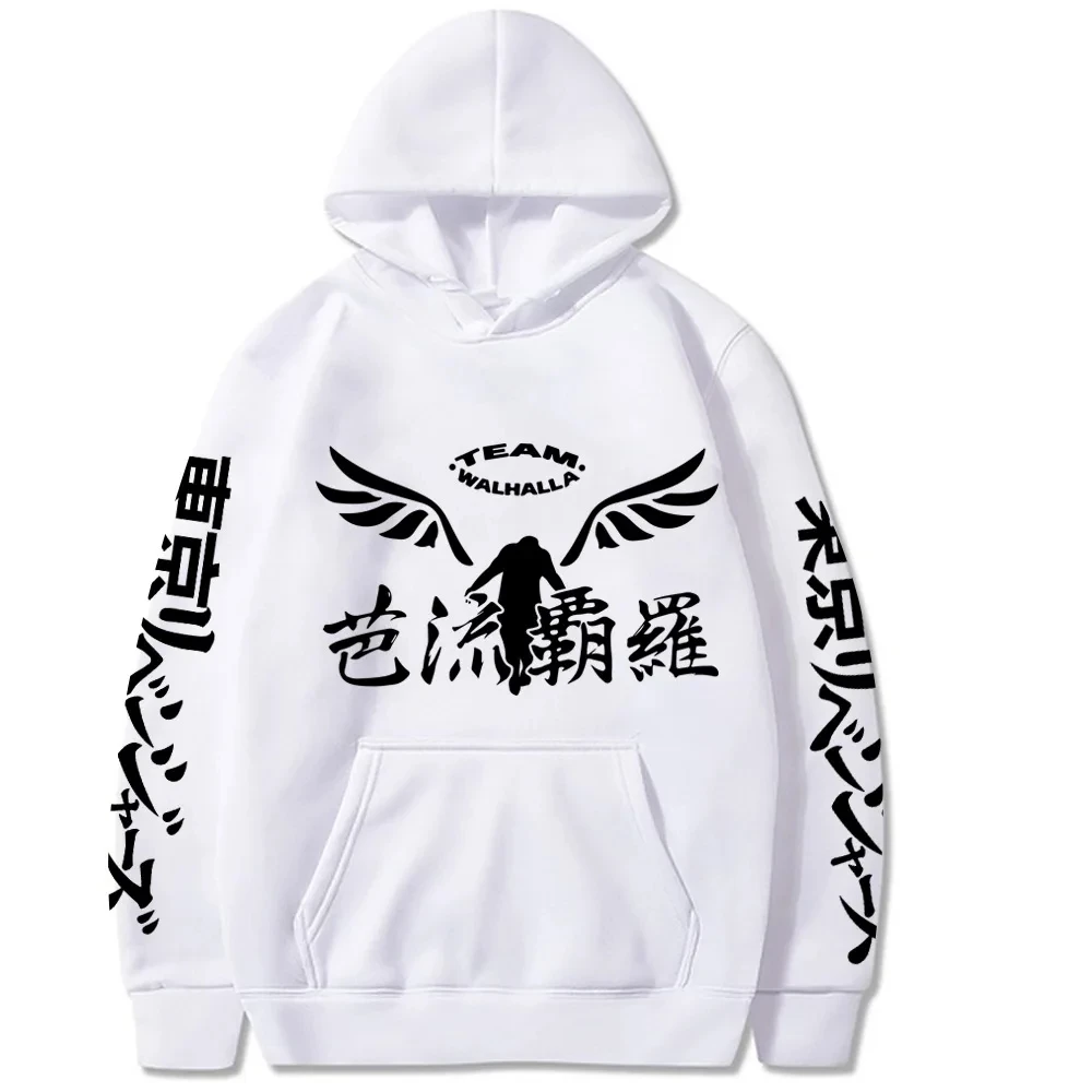 Gambar Valhalla Logo Printed Pullover Unisex Fashion Cosplay Sportswear Casual Streetwear New Tokyo Revengers Anime Hoodie