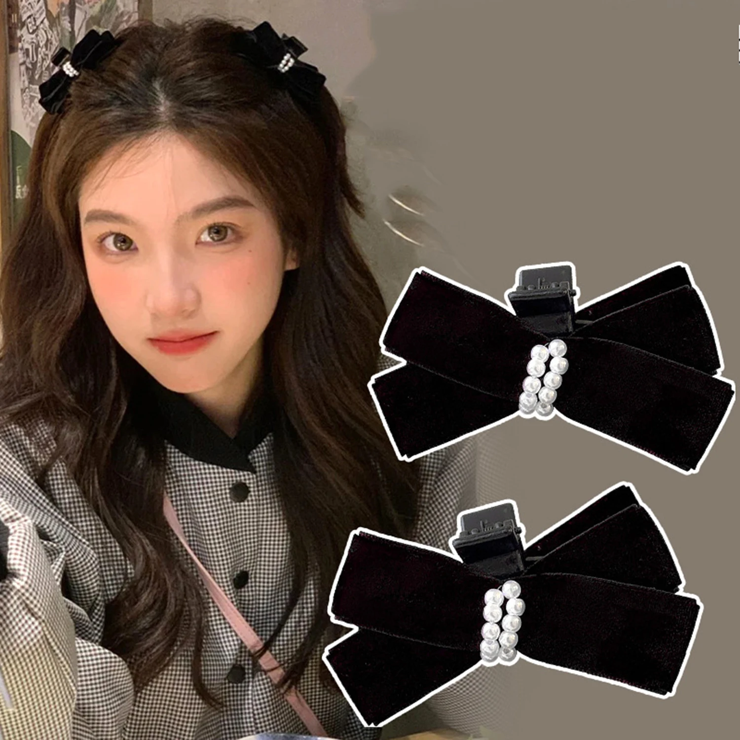 

Korean Fashion Velvet Bow Hair Claw Clip High Quality Simple Elegant Hair Clip Claw Clamp Headwear Girls Women Hair Accessories